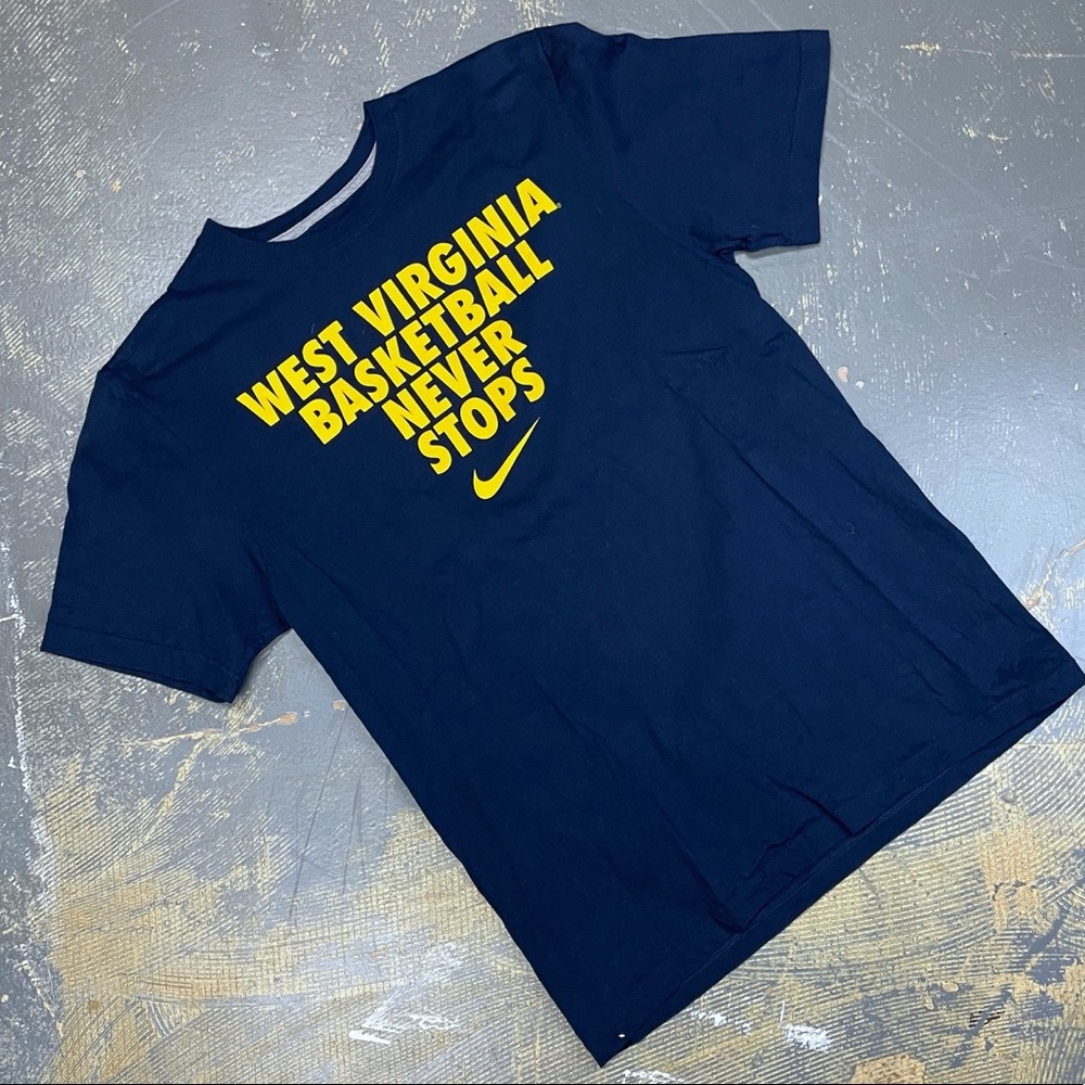 Nike West Virginia Mountaineers NCAA Retro Vintage Medium Navy Blue Yellow
